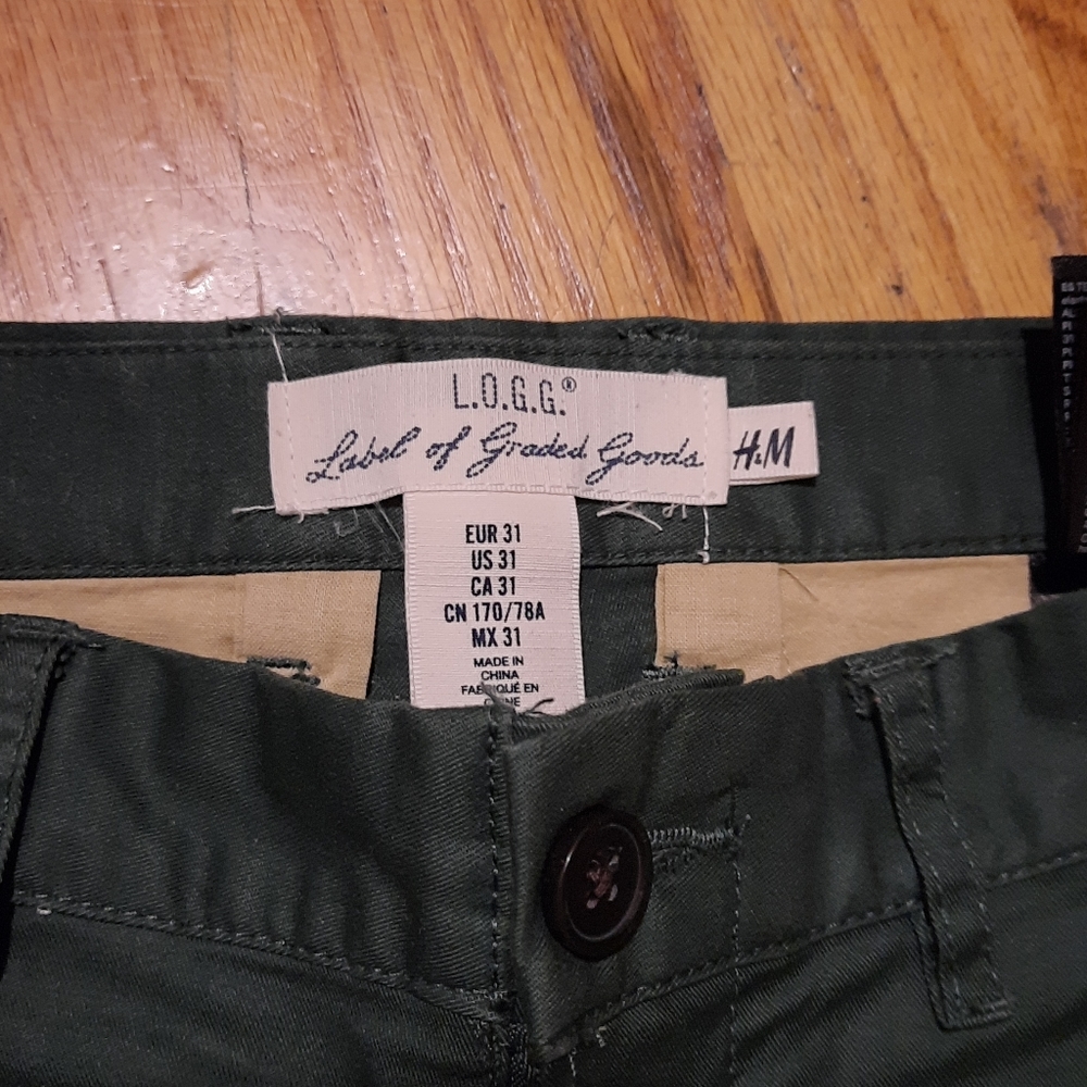 H&M dark green pants size 31